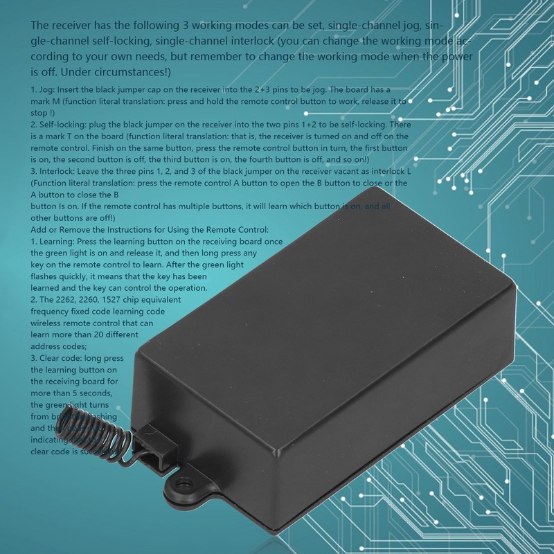 Wireless Remote Control Switch SingleChannel Learning Smart Electrical Equipment AC220V