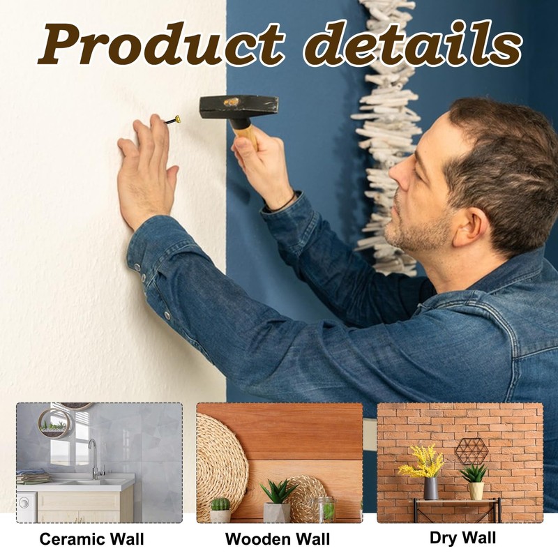 50Pcs Metal Picture Frame Hangers - Wall Hooks for Pictures,