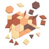 Excellerations Wood Pattern Blocks - 100 Pieces