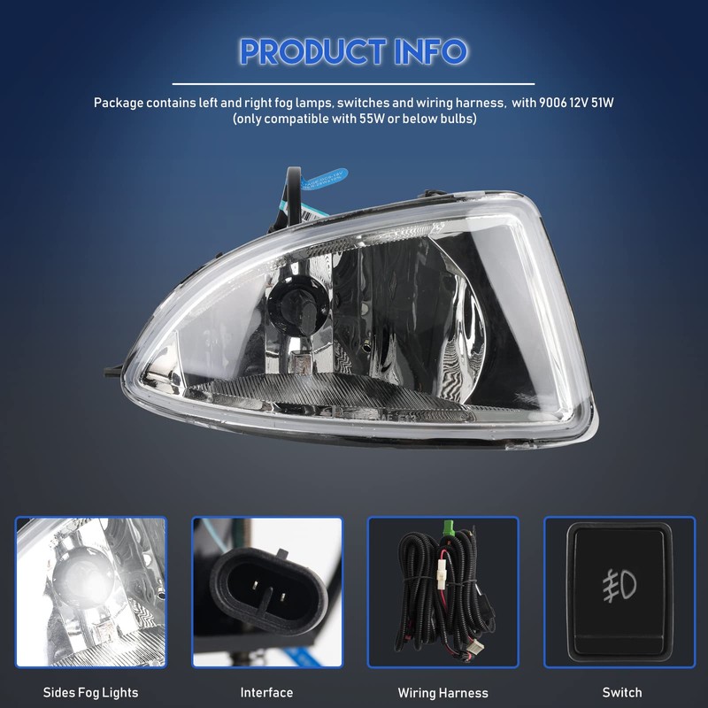 RP Remarkable Power, LED Fog Light for 2004 2005 Civic