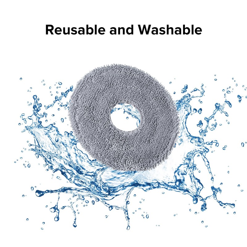 roborock 4 Pack Microfiber Mop Cloths Qrevo CurvX Robot Vacuum,