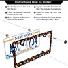 Funny Cute Mushroom License Plate Frame Stainless Steel Metal Auto