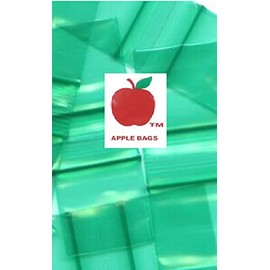 10000 PACK APPLE BAGGIES MINI 2mil CLEAR BAGS 10,000 resealable plastic (1515green)
