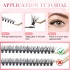 Glowingwin Individual Lashes 228 PCS Cluster Lashes Volume False Eyelashes
