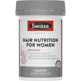 Swisse Beauty Hair Nutrition For Women - With biotin and silica to support lush hair growth - 60 Capsules