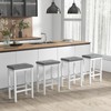 COSTWAY Bar Stools Set of 2, 24-inch Backless Counter Height