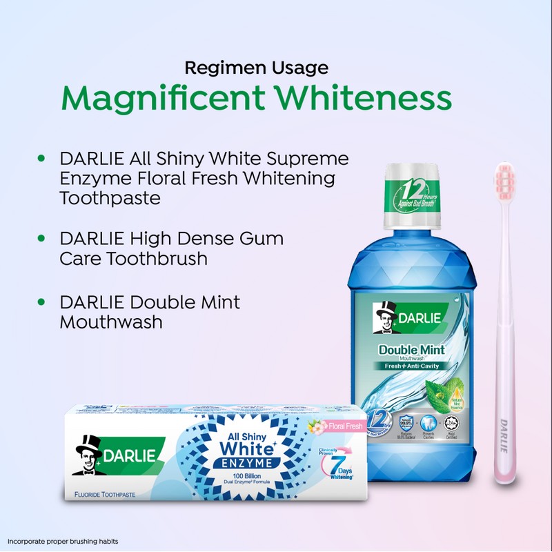 DARLIE All Shiny White Enzyme Floral Fresh Whitening Toothpaste 120g