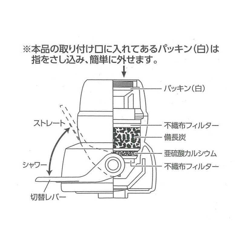 Bonster J-068 Water Filter Faucet Binchotan Shower