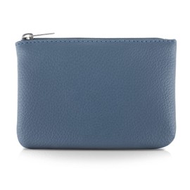 TIESOME Coin Purse, PU Lychee Pattern Zipper Coin Purse Portable Coin Purse Mini Change Wallet for Women Coin Pocket Mini Money for Women Credit Card ID Key Headset Lipstick (Blue)