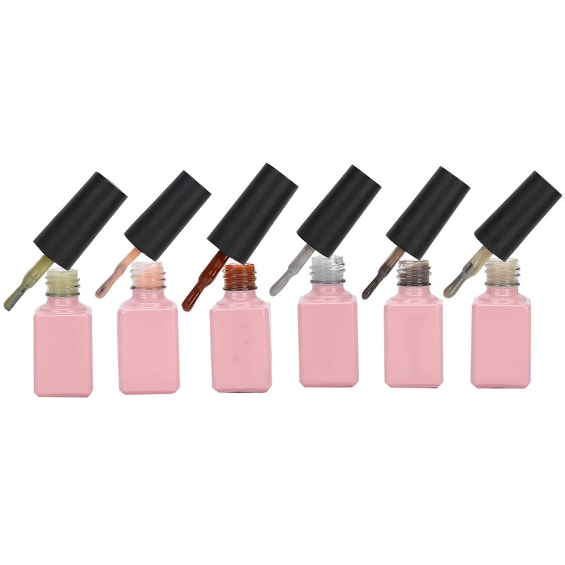 6pcs Nail Art UV Gel Nail Polish Quick Coloring Soak