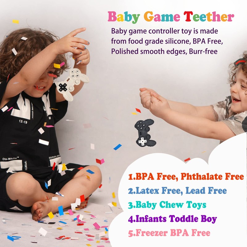 BIGSPINACH Baby Video Game Controller Teether Toy Funny Baby Teething