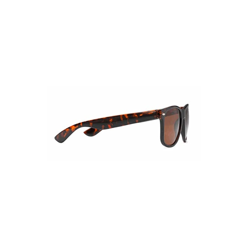 Retro Optix Sunglasses Classic 80’s Vintage Style Design (Tortoise Brown,