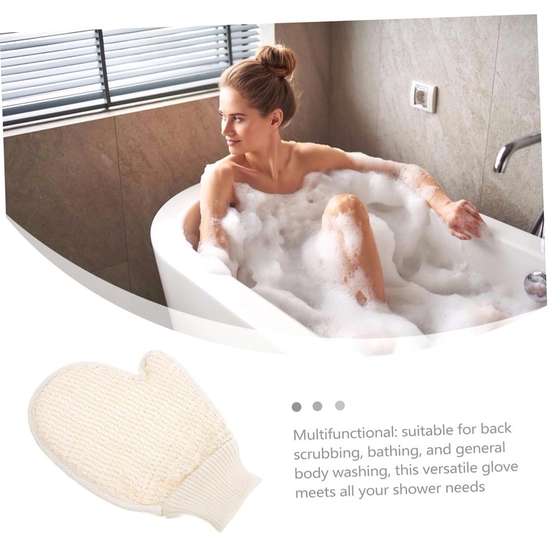Guantes de Baño Exfoliantes de Doble Cara ERINGOGO Sisal Color