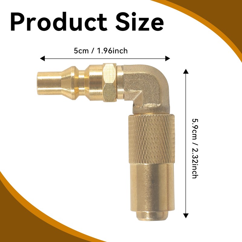 1/4 Inch RV Quick Connect Adapter Conversion Fitting Elbow -