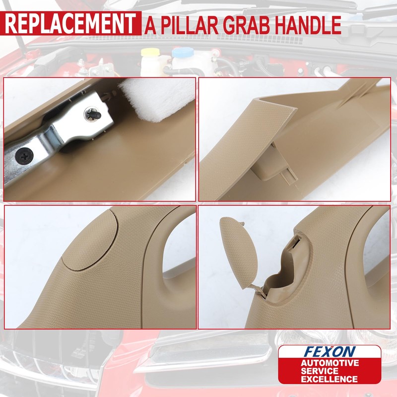 FEXON A Pillar Grab Handle Interior Trim Compatible with 2011-2016