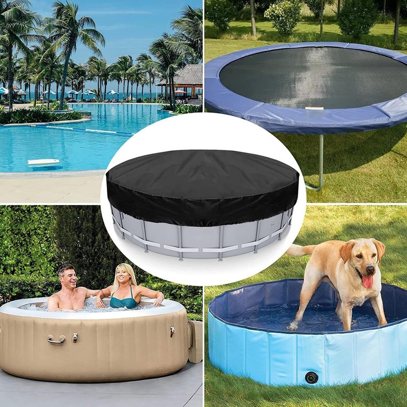 Summer Pool Cover, Garden Swimming Pool Dust Cover with Drawstring,