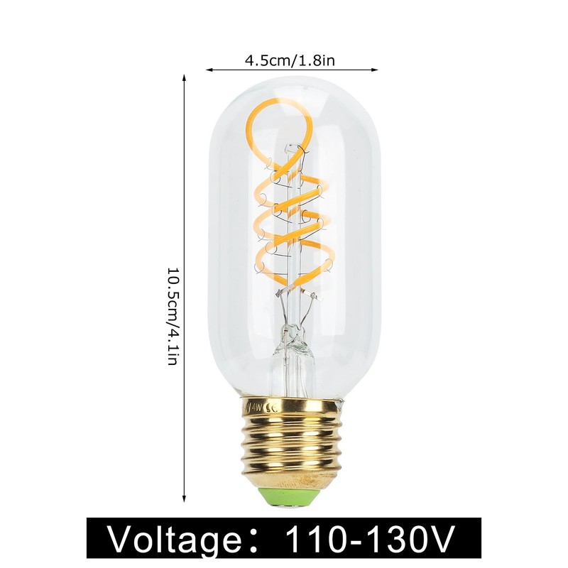 LED Bulb Double Spiral Antique Flexible Filament Retro Decoration E27