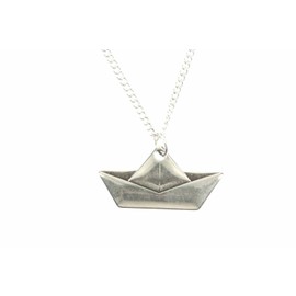 Miniblings Paper Boat Necklace Sailboat Sailing 45Cm Origami Silver