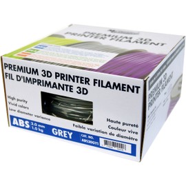 MG Chemicals Grey ABS 3D Printer Filament, 2.85 mm, 1 kg Spool