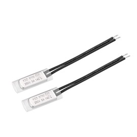 sourcing map KSD9700 Thermostat 140°C N.C 5A Metal Bimetal Temperature Control Switch Pack of 2