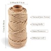 Handyman Crafts Natural Jute Twine Hemp Rope (1.5mm/2mm/3mm/6mm) Durable String