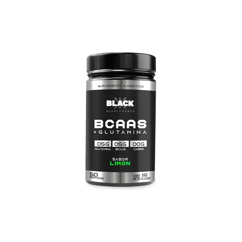 Black Supplements Aminoácidos Bcaas + Glutamina 1kg