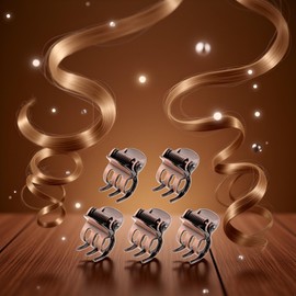 5Pcs Mini Metal Hair Claw Clips for Women, Mini Metal Hair Claw Clips, Bronze Clamp Side Bangs Clip Hair Styling Tool Hairpins Hair Accessories for Women