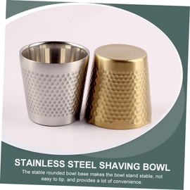 Housoutil 2 Pcs Shaving Bowl Shave Butter for Men Shaving Cream Bowl Mens Birthday Stainless Steel Containers Durable Stainless Steel Shaving Vessel Mix Soap Box 304 Stainless Steel Man