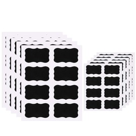128 Chalkboard Labels for Jars, Erasable and Reusable Waterproof Blackboard Stickers Chalkboard Labels for Decorating Jars, Pantry, Home and Office, Scrapbooking (64 Large + 64 Small)