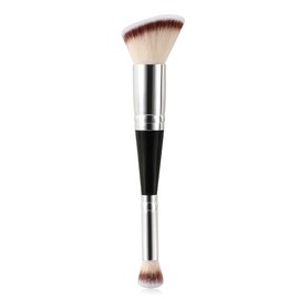 Dual-Ended Foundation & Concealer Brush, 2 in 1 Flat/Angled Top Kabuki Brush for Makeup Flawless Blending and Application of Liquid, Powder, Cream, BB Cream