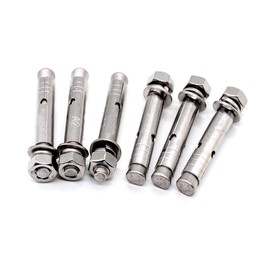 M8x60mm Expansion Bolts Concrete Wall Bolts 304 Stainless Steel Hex Head Sleeve Anchor Expanding Shield Anchor Fastener,Great for Concrete,Drywall,Brick Walls,Block Wall to Support Heavy Load,6 Pack