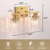 huong son 2 Light Brushed Gold Bathroom Vanity Light Over
