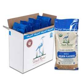 Great River Organic Milling Organic Raw Whole Golden Flaxseed, 24 Ounce (Pack of 4)(Packaging May Vary)