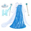 Luxury Shining Princess Costume Dress with Long Snowflake Cape for