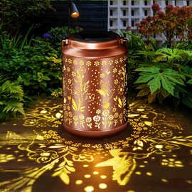 Hummingbird Solar Lanterns Outdoor Waterproof Birthday Gifts for Women Mom Grandma Hanging Solar Lights Metal Decoration Outside for Yard, Backyard, Patio