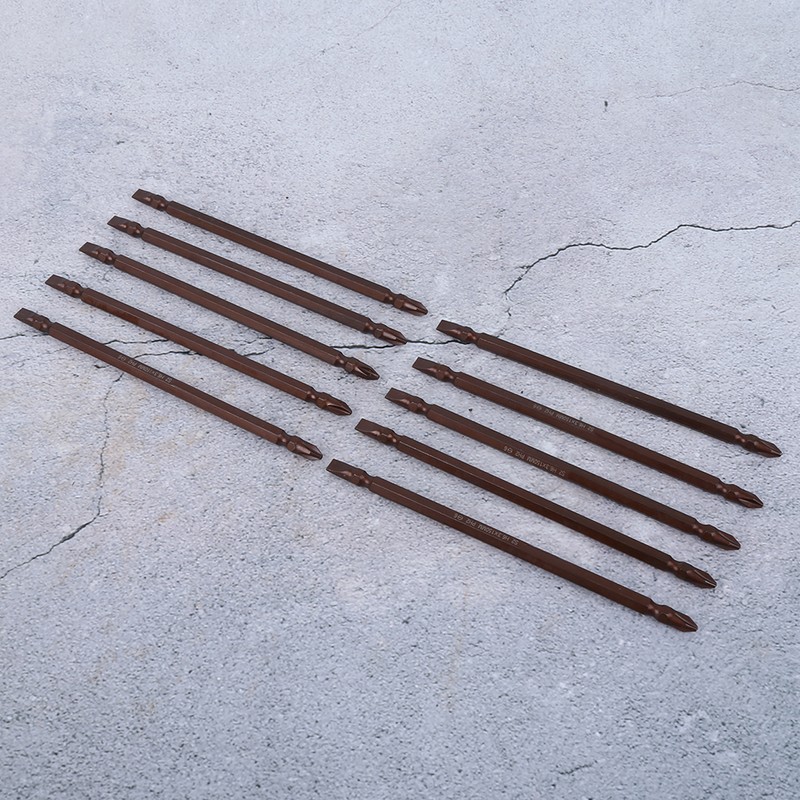 10Pcs Double End Screwdriver Bits H6.3 Magnetic CrossShaped Bit Long