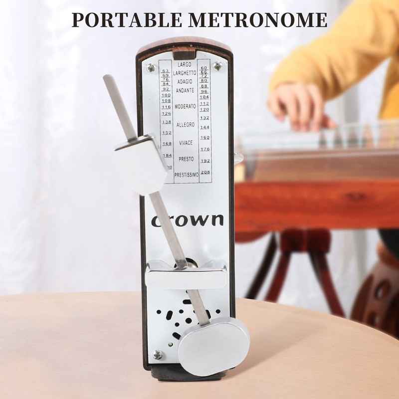 Roundsky Portable Mini Mechanical Metronome Universal Metronome for Piano Guitar