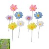 XIZHI 20Pcs Garden Stakes Daisy Flower Decor Silk Artificial Flowers
