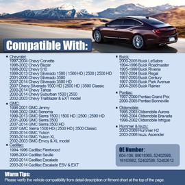 604-106 HVAC Blend Door Actuator Compatible with 1994-2012 Chevy Silverado 1500 2500 Suburban Tahoe GMC Sierra Yukon XL Cadillac Escalade H2, 89018365, 52402588, 15-72971, Heater Air Actuator