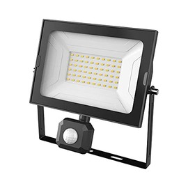 Opus 50watt LED Integrated Floodlight Colour 4000k Cool White 5000 Lumens with PIR Sensor