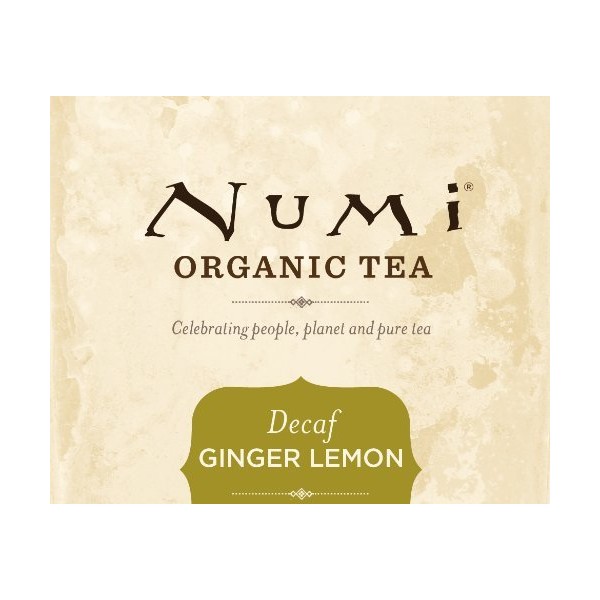 Numi Teas Numi Organic Tea Decaf Ginger Lemon Green Tea, 16 Count