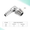sourcing map Nickel-Plated Hose Nozzle 6 mm Barbed Wire M12