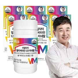 Real Doctor Multivitamin 123 Minerals 23 Types Multivitamin 1 tablet per day 60 tablets, 6 ea / 리얼닥터 멀티비타민 123 미네랄 23종 종합비타민 1일1정 60정, 6개