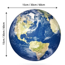 60 Second Makeover Limited Full Colour Planet Earth Wall Sticker Decal Boys Bedroom Universe Playroom Educational