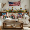 QIONG MENG 4th of July Pillow Covers 18x18 Inch Set