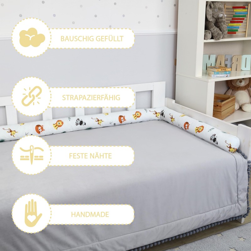 Totsy Baby Side Sleeper Pillow, Body Pillow, Long Bed Roll,