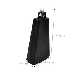 KONTONTY Musical Cowbell Set Metal Hand Percussion Instrument with Stick for Beginners and Lightweight Drum Accessory for Music and Costume Use