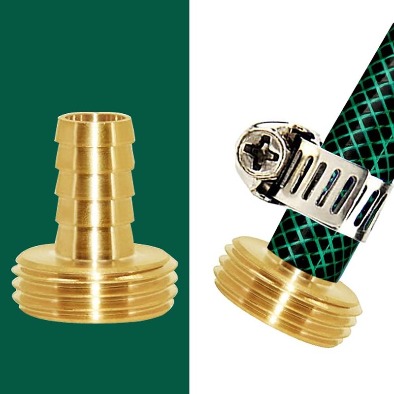 Joywayus Garden Hose Pipe Connector,5/8" Barb x 3/4" Male GHT