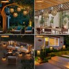 Solar Woven Hanging Lantern for Outdoor Decoration – Boho-Style LED