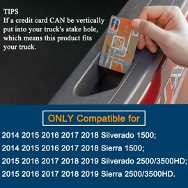 JKCOVER Bed Rail Stake Pocket Covers Compatible with 2014-2018 Chevy Silverado/GMC Sierra 1500 and 2015-2019 Silverado/Sierra 2500/3500 HD Accessories, Truck Tonneau Covers Stake Holes Plugs (2PCS)
